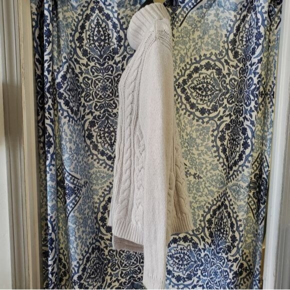 Sweater Simply Vera Wang Cable Knit Turtle Neck Asymmetrical Women's Size Large - Picture 8 of 12